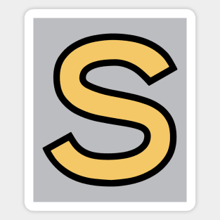 Funky Yellow Letter S Magnet